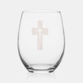 Kruis van Liefde Wijnglas Zonder Voet (Achterkant)