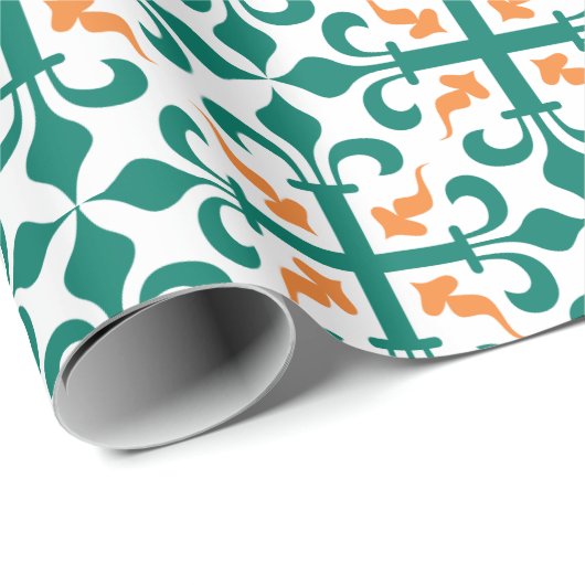  Kruis van Lilies Pattern Cadeaupapier (Rol Hoek)