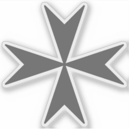 Kruis van Malta (grijs) Sticker