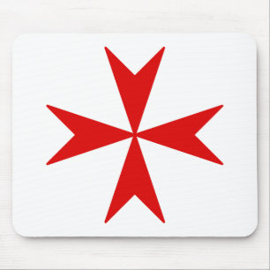 Kruis van Malta (rood) Muismat
