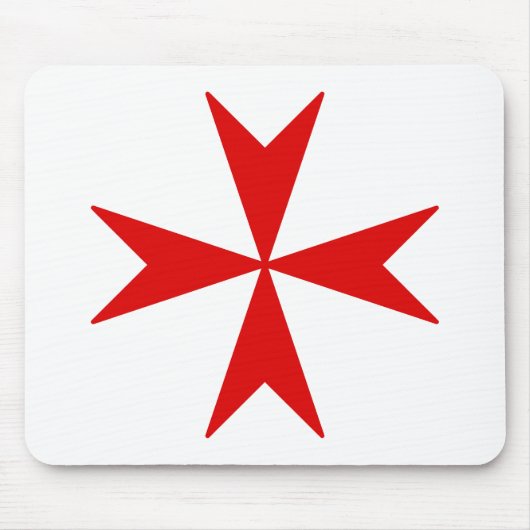 Kruis van Malta (rood) Muismat (Voorkant)