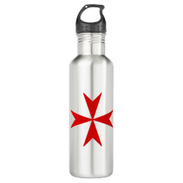 Kruis van Malta (rood) Waterfles