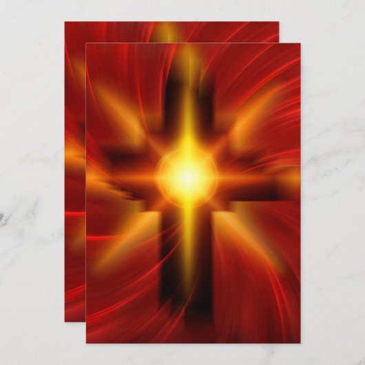 Kruis van onze Heer en Savior, Jezus Christus Kaart (Voorkant / Achterkant)