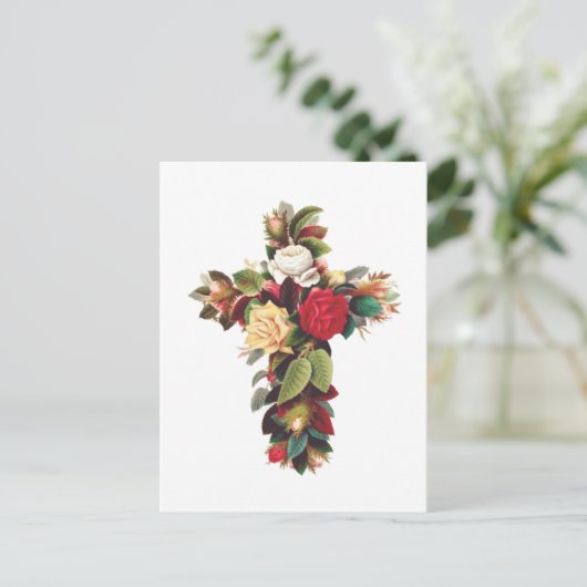 Kruis van Rozen Briefkaart (Staand voorkant)