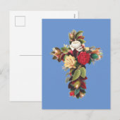 Kruis van Rozen Feestdagenkaart (Voorkant / Achterkant)