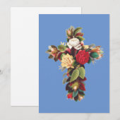 Kruis van Rozen Feestdagenkaart (Voorkant / Achterkant)