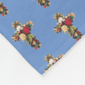 Kruis van Rozen Fleece Deken (Hoek)
