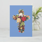 Kruis van Rozen Het Rosicrucian Rose Cross symbool Feestdagenkaart (Staand voorkant)