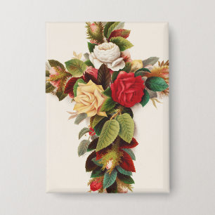 Kruis van rozen, illustratie uit het Victoriaans t Button