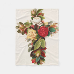 Kruis van rozen, illustratie uit het Victoriaans t Fleece Deken