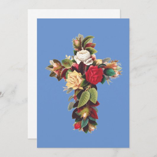 Kruis van Rozen Kaart (Voorkant / Achterkant)