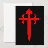 Kruis van Saint James Feestdagenkaart (Voorkant / Achterkant)