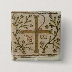 Kruis van Sbeitla uit de Basilica van Henchir Ali Vierkante Button 5,1 Cm