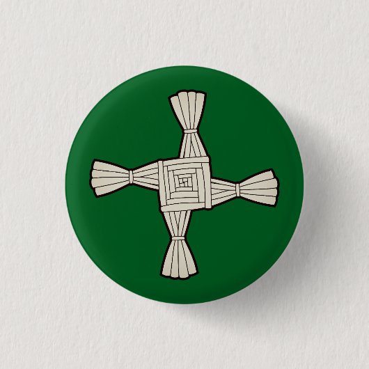 Kruis van Sint-Brigida Ronde Button 3,2 Cm (Voorkant)