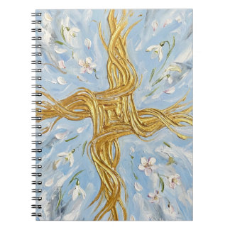 Kruis van Sint-Brigida Sneeuwklokjes Gouden Imbolc Notitieboek