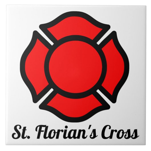 Kruis van Sint-Florian Tegeltje (Voorkant)