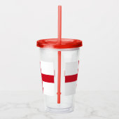 Kruis van St. George ~ Vlag van Engeland Acryl Drinkbeker (Rechts)