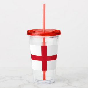 Kruis van St. George ~ Vlag van Engeland Acryl Drinkbeker