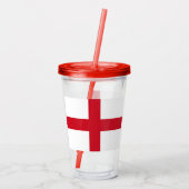 Kruis van St. George ~ Vlag van Engeland Acryl Drinkbeker (Achterkant)