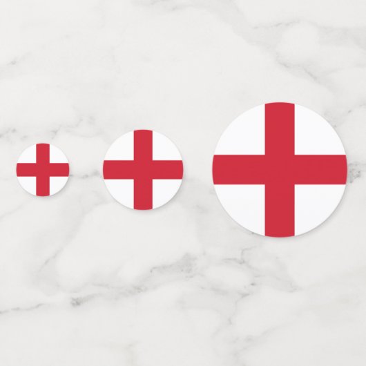 Kruis van St. George ~ Vlag van Engeland Confetti (Achterkanten)