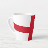 Kruis van St. George ~ Vlag van Engeland Latte Mok (Linkerhoek)