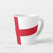 Kruis van St. George ~ Vlag van Engeland Latte Mok (Rechterhoek)