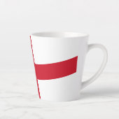 Kruis van St. George ~ Vlag van Engeland Latte Mok (Rechts)