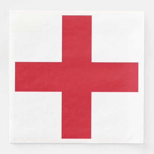 Kruis van St. George ~ Vlag van Engeland Servet (Voorkant)