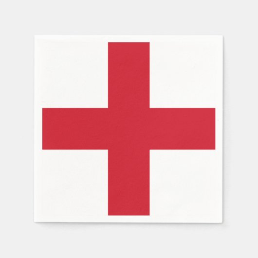 Kruis van St. George ~ Vlag van Engeland Servet (Voorkant)