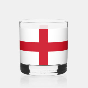 Kruis van St. George ~ Vlag van Engeland Whisky Glas
