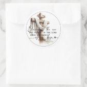 Kruis van Standvastig Geloof Ronde Sticker (Tas)