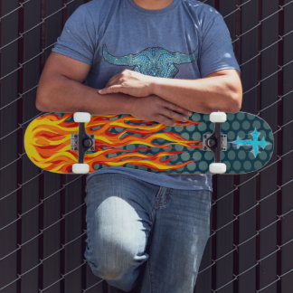 Kruis Vlammen Persoonlijk Skateboard