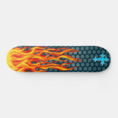 Kruis Vlammen Persoonlijk Skateboard (Horizontaal)