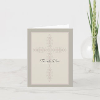 Kruis Watermerk Religious Thank You Card Bedankkaart