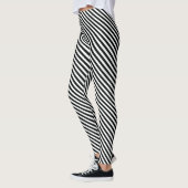 Kruis Zwart en Witte Strepen Leggings (Links)
