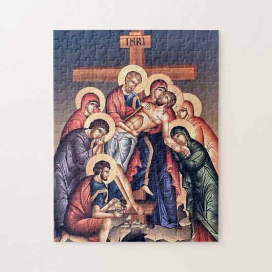 Kruisafname Orthodoxe Christelijke Icoon Legpuzzel (Verticaal)