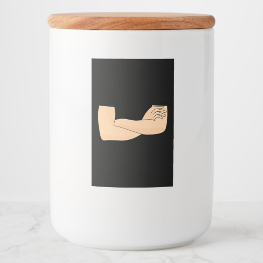 Kruisarmen Voedselcontainer Etiket (Voorkant)