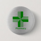 Kruisbadge Farmacie Ronde Button 5,7 Cm (Voorkant)