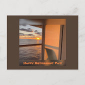 Kruisbalcon bij zonsondergang briefkaart (Voorkant)