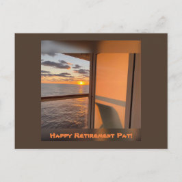 Kruisbalcon bij zonsondergang briefkaart