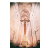 Kruisbeeld achter het altaar van het Batalha kloos Foto Afdruk (Voorkant)
