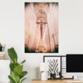 Kruisbeeld achter het altaar van het Batalha-kloos Poster (Thuiskantoor)