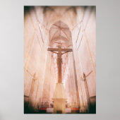 Kruisbeeld achter het altaar van het Batalha-kloos Poster (Voorkant)
