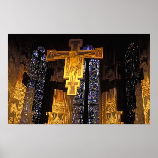 Kruisbeeld boven het hoogaltaar in de Santa Poster (Voorkant)