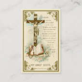 Kruisbeeld Katholieke Begrafenisdienst Heilige Kaa Visitekaartje (Voorkant)