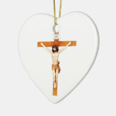 KRUISBEELD, KERAMISCH ORNAMENT (Links)