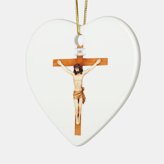 KRUISBEELD, KERAMISCH ORNAMENT (Links)