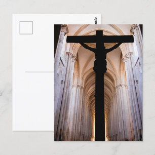 Kruisbeeld met Jezus Christus. Gotische Abdij van  Briefkaart