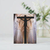 Kruisbeeld met Jezus Christus. Gotische Abdij van Briefkaart (Staand voorkant)