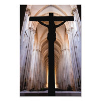 Kruisbeeld met Jezus Christus. Gotische Abdij van 